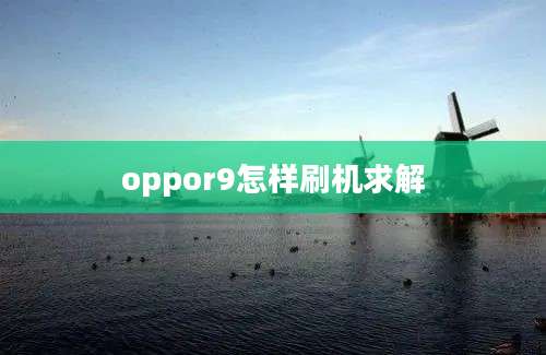 oppor9怎样刷机求解