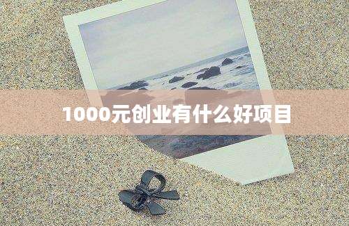 1000元创业有什么好项目