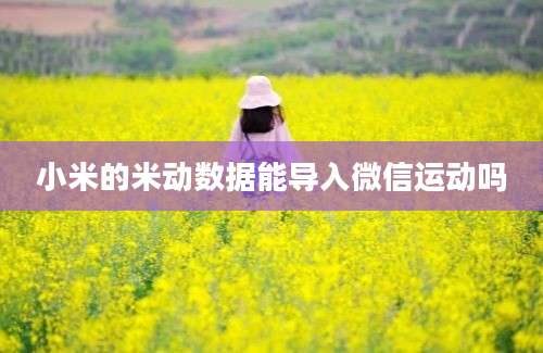 小米的米动数据能导入微信运动吗