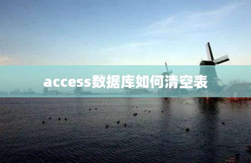 access数据库如何清空表