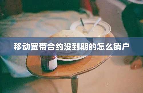 移动宽带合约没到期的怎么销户