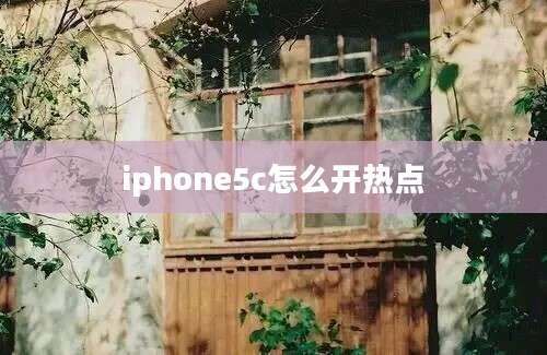 iphone5c怎么开热点