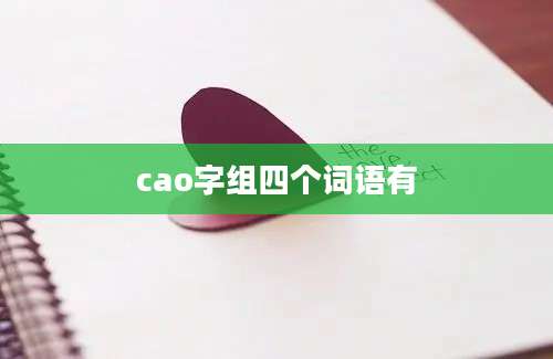 cao字组四个词语有