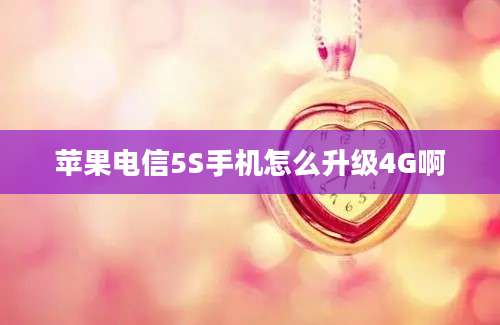 苹果电信5S手机怎么升级4G啊