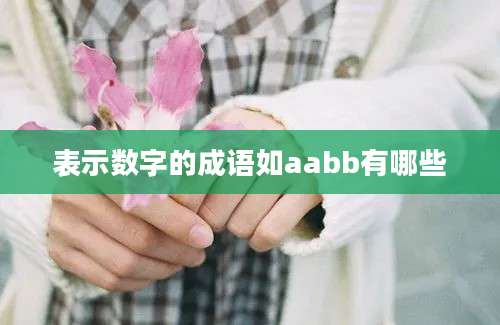 表示数字的成语如aabb有哪些