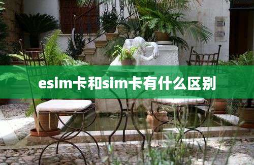 esim卡和sim卡有什么区别