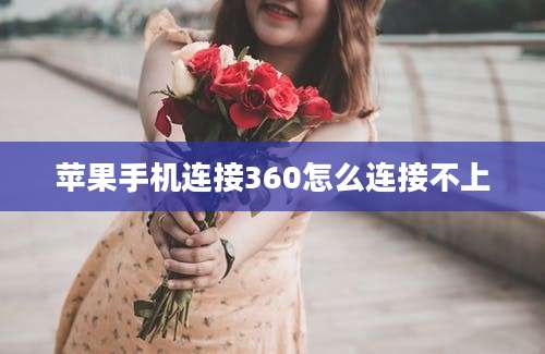 苹果手机连接360怎么连接不上