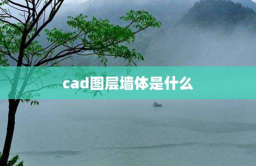 cad图层墙体是什么