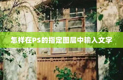 怎样在PS的指定图层中输入文字