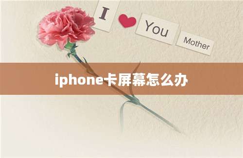 iphone卡屏幕怎么办