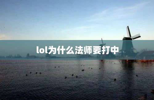 lol为什么法师要打中