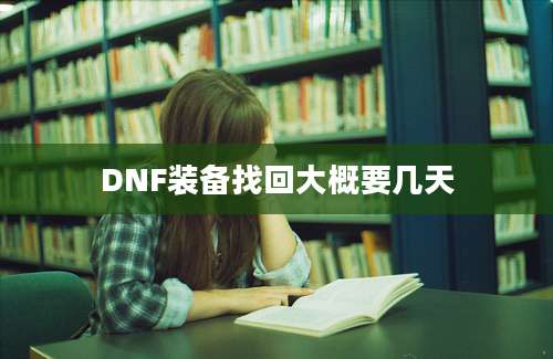 DNF装备找回大概要几天