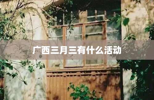 广西三月三有什么活动