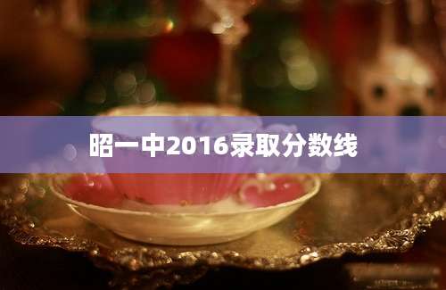 昭一中2016录取分数线