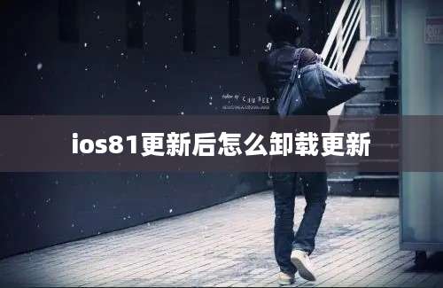 ios81更新后怎么卸载更新