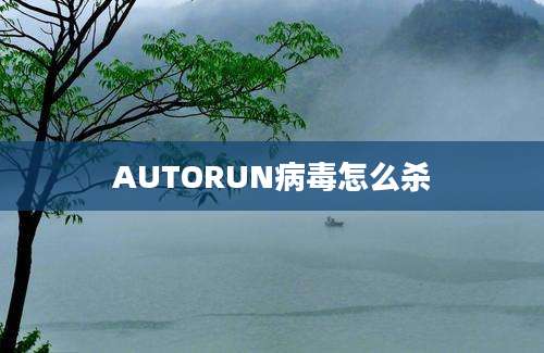 AUTORUN病毒怎么杀