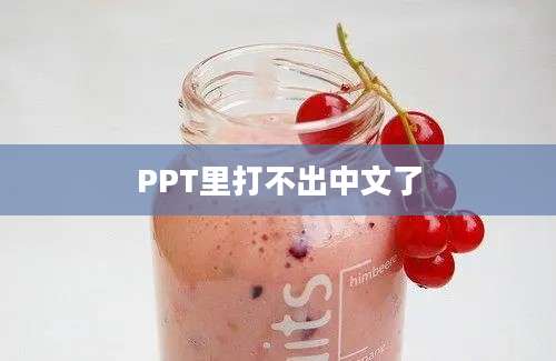 PPT里打不出中文了