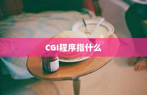 CGI程序指什么