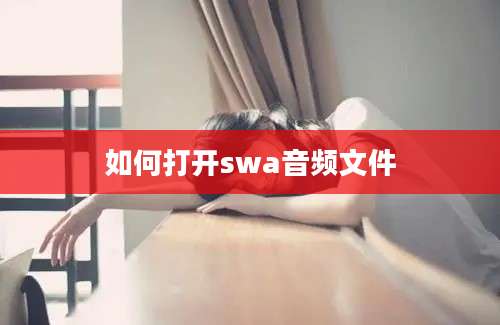 如何打开swa音频文件