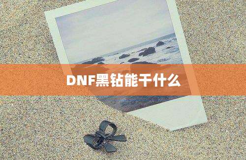 DNF黑钻能干什么