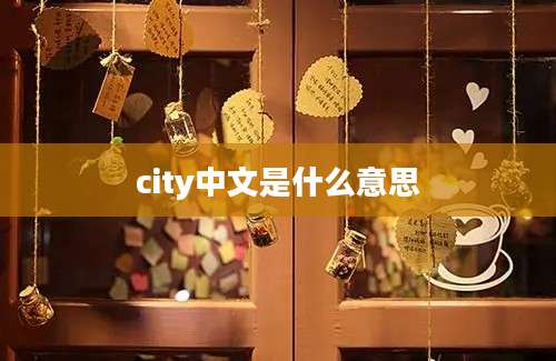 city中文是什么意思