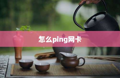 怎么ping网卡