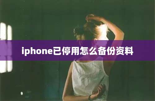 iphone已停用怎么备份资料