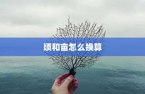 顷和亩怎么换算