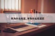 羊为什么吃泥_羊为什么吃泥巴